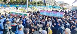 تشییع پیکر دو شهید والامقام تفتان در گلزار شهدای زاهدان 